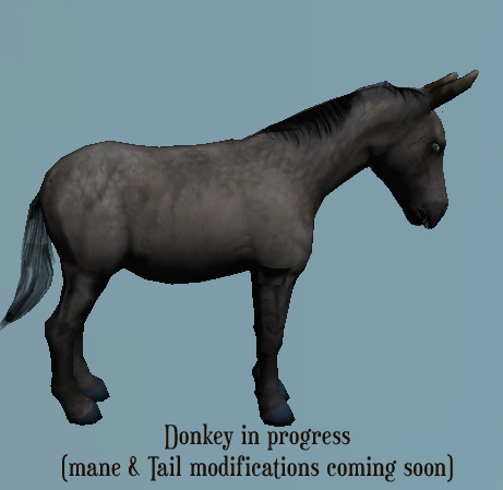 Donkeys will get a donkey tail (in development)